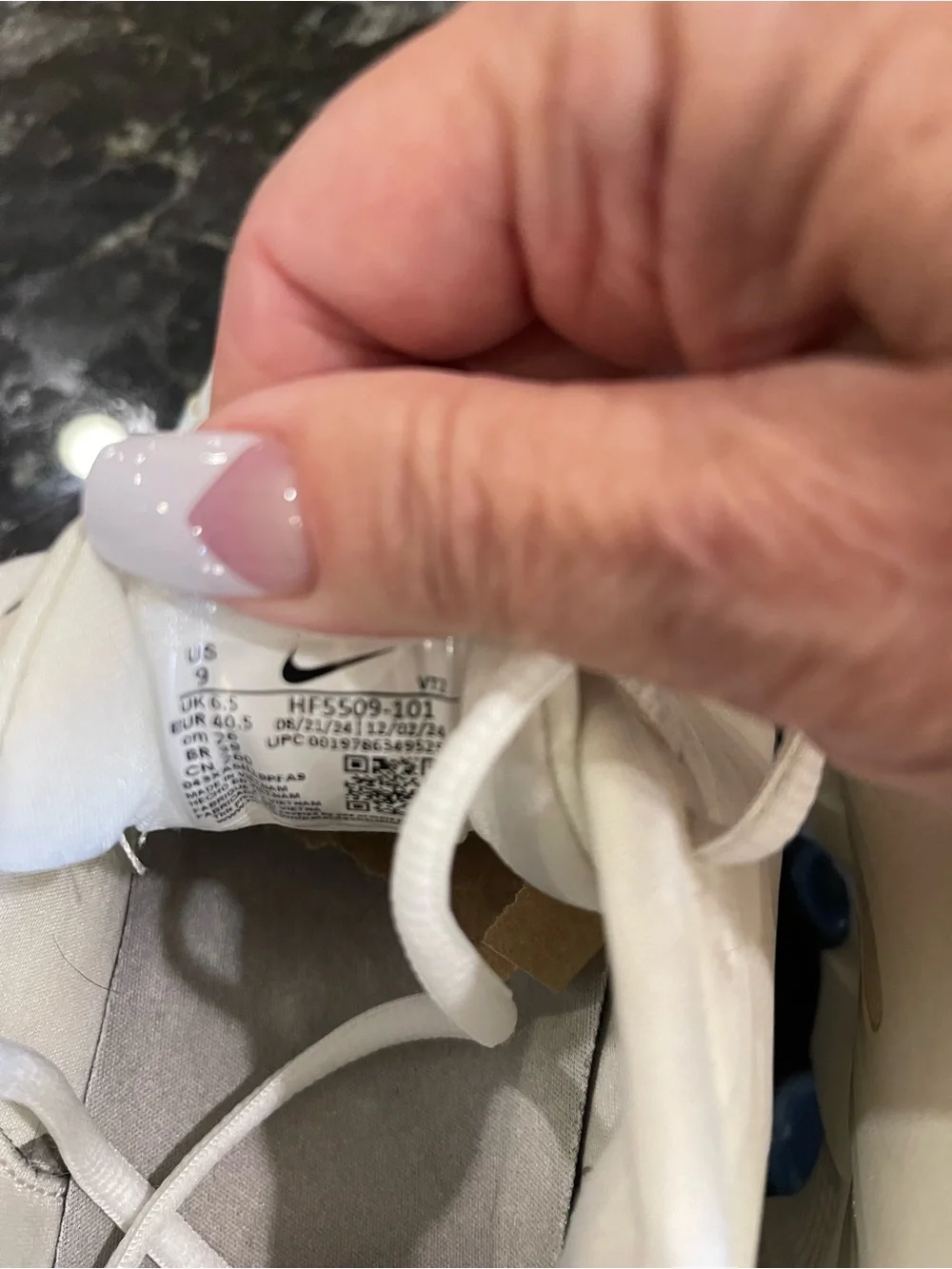 Nike Air Max Cream/White Sneakers with Black Swoosh